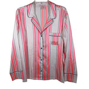 Victoria's Secret Striped Pajama Top size Large